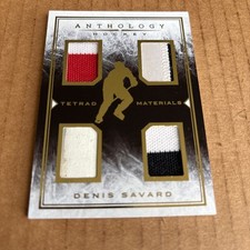 2014 Anthology TETRAD QUAD JSY PATCH SP /99 Denis Savard #TM-29 Hockey Card (f3)