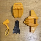 Hasbro 1986 GI Joe Wet-Suit Accessories Searchlight Sea Sled Scuba Tank Flipper