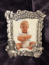 Solid Pewter Our Daughter Frame, Size 3.5 x5