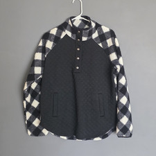 Maurices Womens Black/White Plaid Snap-Front ...