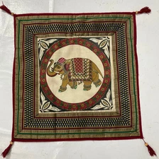 Vintage Traditional Beautiful Hand Printed Indian Home Decor Panel 42x42 cm