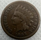 1864 Indian head cent penny coin