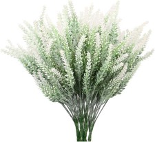 Artificial Flowers 12 Bundles Lavender Bouquet for Wedding Home Office White 