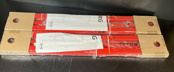 Juego de 2 patas de mesa caballete IKEA LERBERG ACERO ROJO 504.736.38
