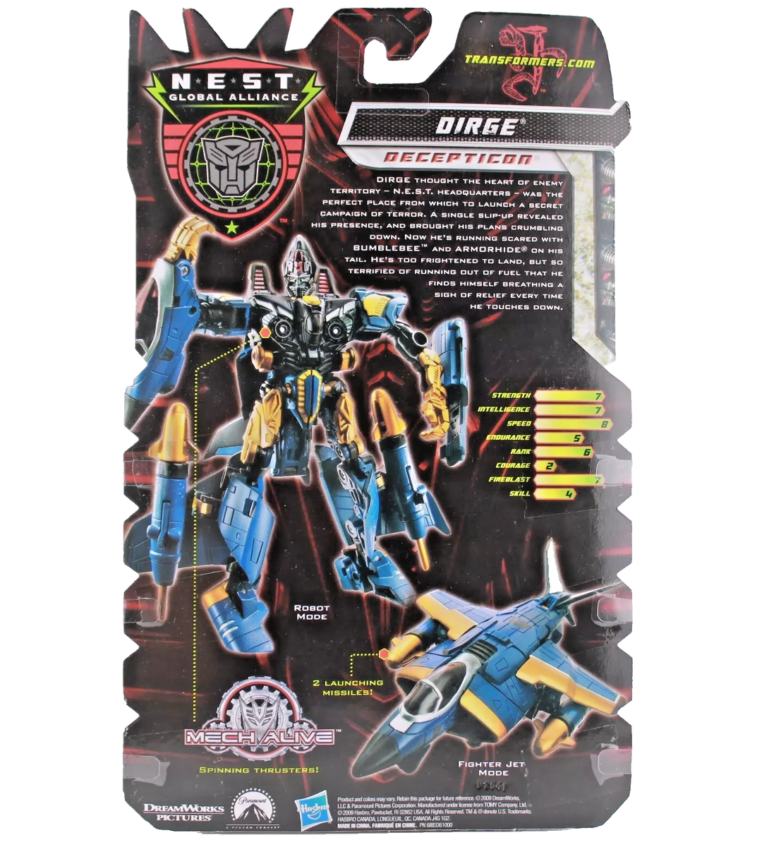 Transformers Deluxe Class Revenge of the Fallen DIRGE New Factory