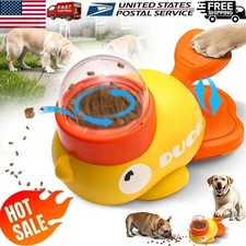 Duck Dog Food Treat Dispenser, 2-in-l Interactive Dog Puzzle Toy Slow Feeder US