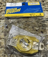 HUBBELL SINGLE RECEPTACLE HBL23CM10 TWIST LOCK 20 A 125 VOLT.  BOAT MARINE
