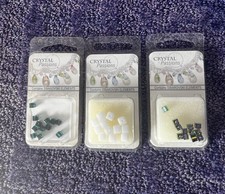Swarovski Crystal Passions 2011 Crystal Beads Green Wt Vitrail Cube Lot of 36