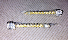 VINTAGE 40s 50s SILVER TONE RHINESTONE HAIR BOBBY PINS ORIG ESTATE