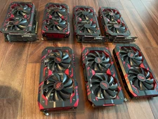 Crypto Mining GPUs Lot – 12 Radeon RX Red Devil Sapphire MSI – Untested Parts