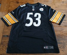 Nike NFL On Field Jersey Pittsburgh Steelers Black #53 Pouncey Men’s XL