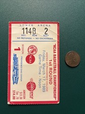 1989 NCAA BASKETBALL EAST 1st rd NC State South Carolina ticket stub Jim Valvano