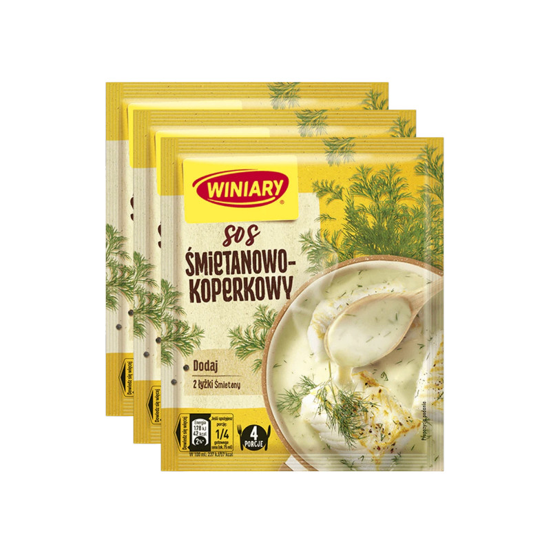 Winiary instant Sauce mix in a packet DILL - CREAM -3 pack- FREE SHIPPING 2290₽