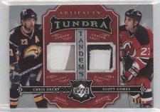 2007 Artifacts Tundra Tandems Red 6/10 Chris Drury Scott Gomez #TT-DG Patch 7ez