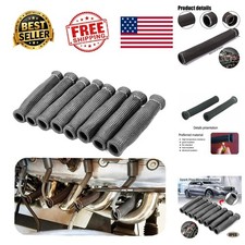 Spark Plug Wire Boot Heat Shield Sleeve 6 Inch Black 8 Pack Fiberglass Cover