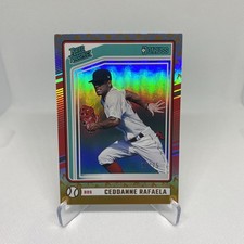 2024 Panini Donruss - Rated Prospects Ceddanne Rafaela #128 On Fire /75 (RC)