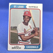 1974 Topps Lou Brock Baseball Card #60 St Louis Cardinals EX (crease)