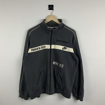 Herren Nike Track&Field OTC 77 Trainingsjacke Full Zip Größe M Grau Y2K Faded