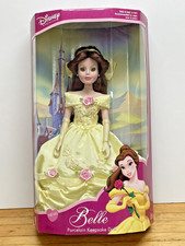 DISNEY PRINCESS - PORCELAIN KEEPSAKE DOLL - BELLE - 2002 - NRFB - BRASS KEY CO.