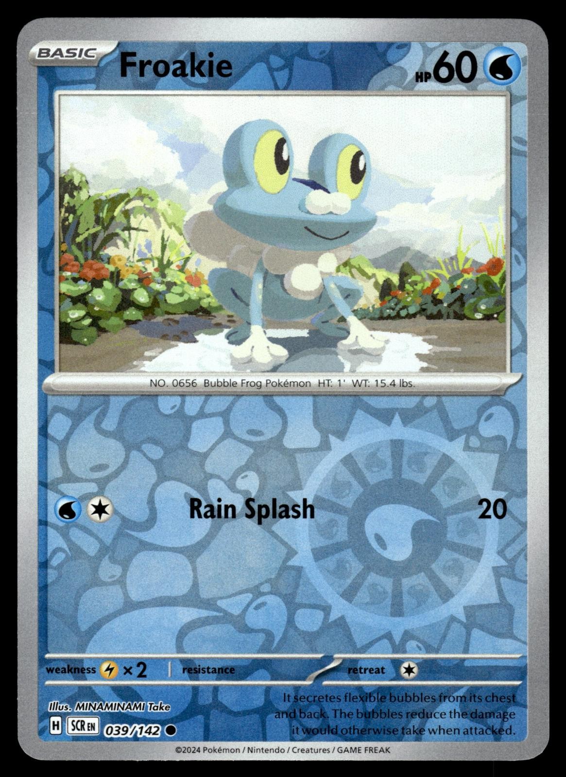 Froakie 39/142 Common Stellar Crown Pokemon Reverse Holo Near Mint
