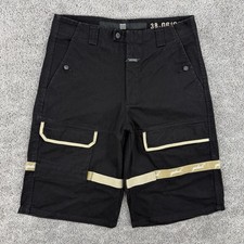Marithe Francois Girbaud Shuttle Tape Jean Shorts Black VTG 90s Baggy Hip Hop