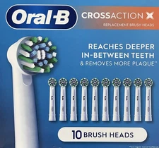 Oral B Replacement Brush Heads Crossaction X 10 Pack