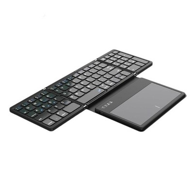 Ergonomic Foldable Keyboard BT3.0 Wireless Keypad With Large Touchpad and Numpad