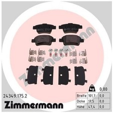 Satz Bremsbeläge Bremsklötze hinten für Fiat Grande 199 Punto EVO | 24598003