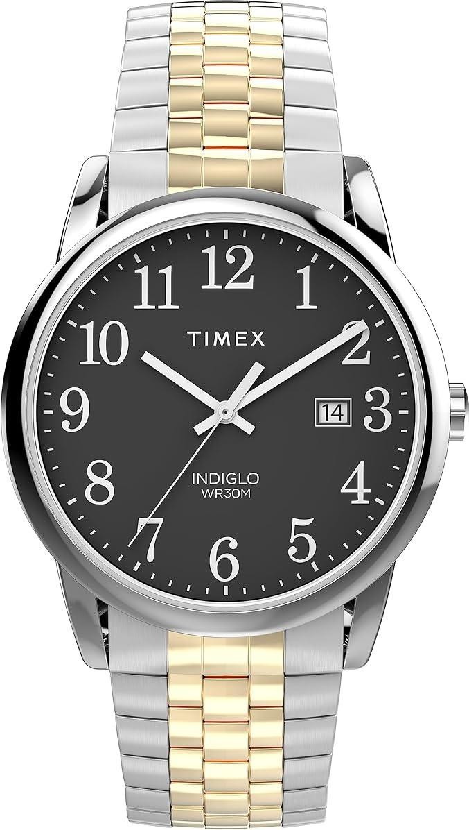 Timex TW2W46400, Easy Reader, Men's, 2-Tone Expansion, Indiglo, Date, 38MM