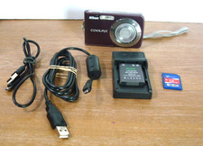Nikon COOLPIX S210 8.0MP Digital Camera Plum, A/V Cord NEW Battery  Charger