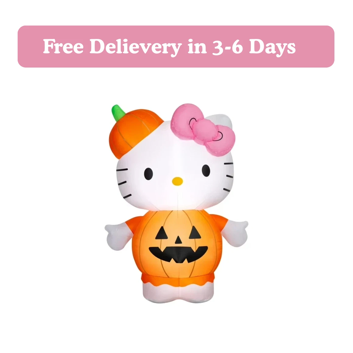 Halloween Airblown Yard Inflatables Hello Kitty Pumpkin 41.73x28.74x 53.93 3.28L