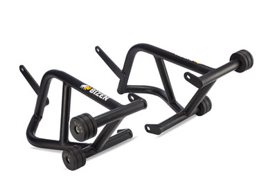 Crash Guard With Double Frame Sliders Fits for Bajaj Pulsar NS200 ( BS4)- Black