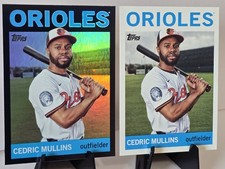 2025 Topps Archives #31 Cedric Mullins Black Holo Foilboard + Base Orioles 