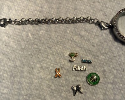 Living Memory Glass Round Floating Charms Locket Bracelet Charm Floating Locket 