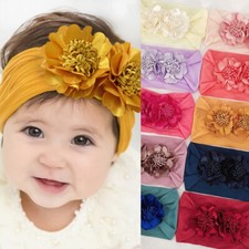 Two Flower Baby Headband Kids Hair Accessories Infant Girls Headwear Headdress