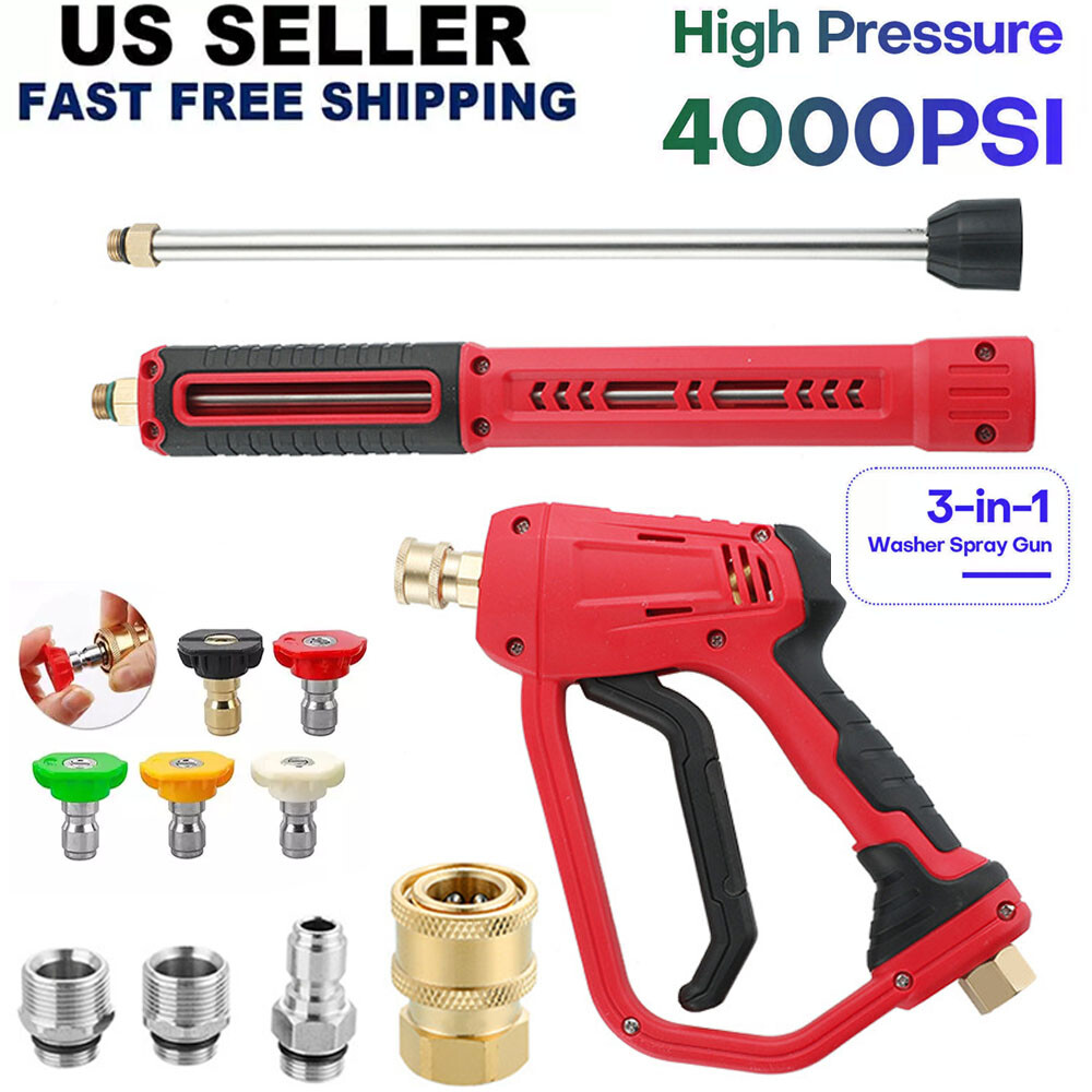 High Pressure 4000PSI Car Power Washer Gun Spray Wand Lance - Foto 5