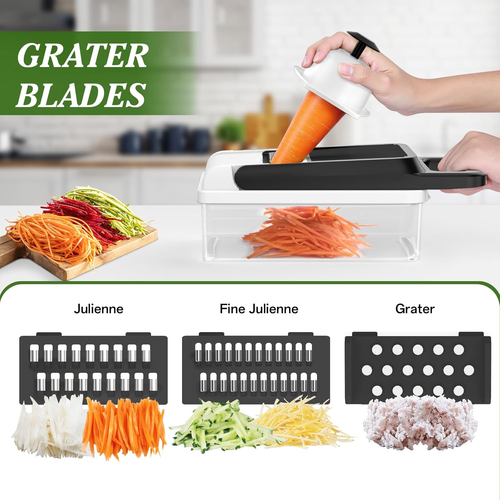 Vegetable Chopper Vegetable Cutter, 12 in 1 Kitchen Gadget, Dicer, Slicer, Onion - Picture 3 of 7