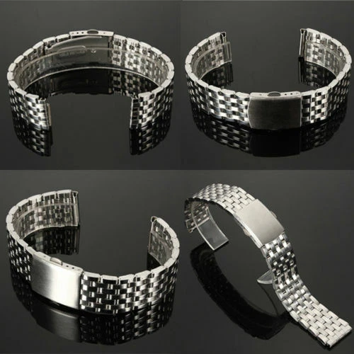 Edelstahl Uhrenarmband Uhren Armband Uhrenband Metall Uhrband Silber 18/20/22mm - Bild 6 von 6
