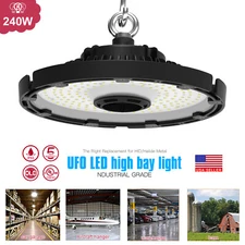 DLC 240W Dimmable LED UFO High bay Light 5000K Workshop Warehouse Gym Light