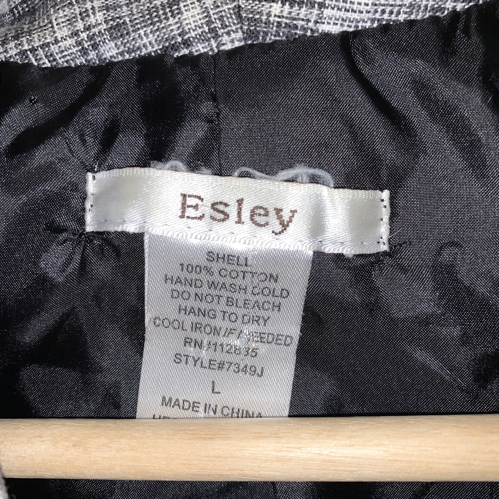 Esley Patchwork Pattern Style Blazer Women Sz Lar… - image 7