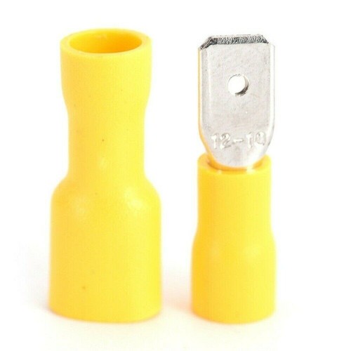 100X Insulated Female&Male Spade Crimp Terminals 10-12AWG Cable Wire Connectors - Picture 8 of 11