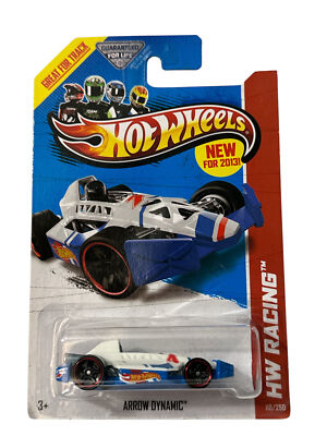 2013 Hot Wheels #110 HW Racing-Race Team ARROW DYNAMIC White Base Variation