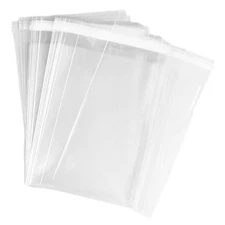 200 Clear Resealable Reclosable Self Adhesive Seal Lip & Tape Poly Cello Bags