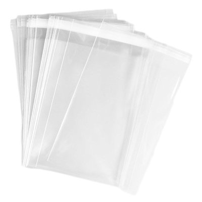 #ad 200 Clear Resealable Reclosable Self Adhesive Seal Lip amp; Tape Poly Cello Bags $10.95