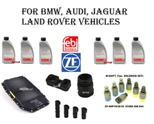 ZF Transmission Valve Body Solenoid Kit,Filter Pan 6 Fluids Adapter Sleeves OEM