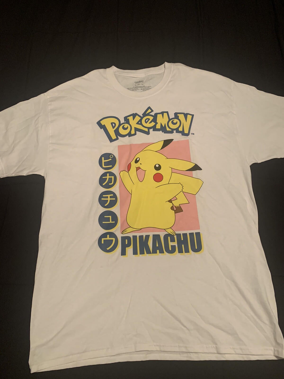 Pokémon Pikachu Graphic Print T-Shirt Size XL White P… - Gem