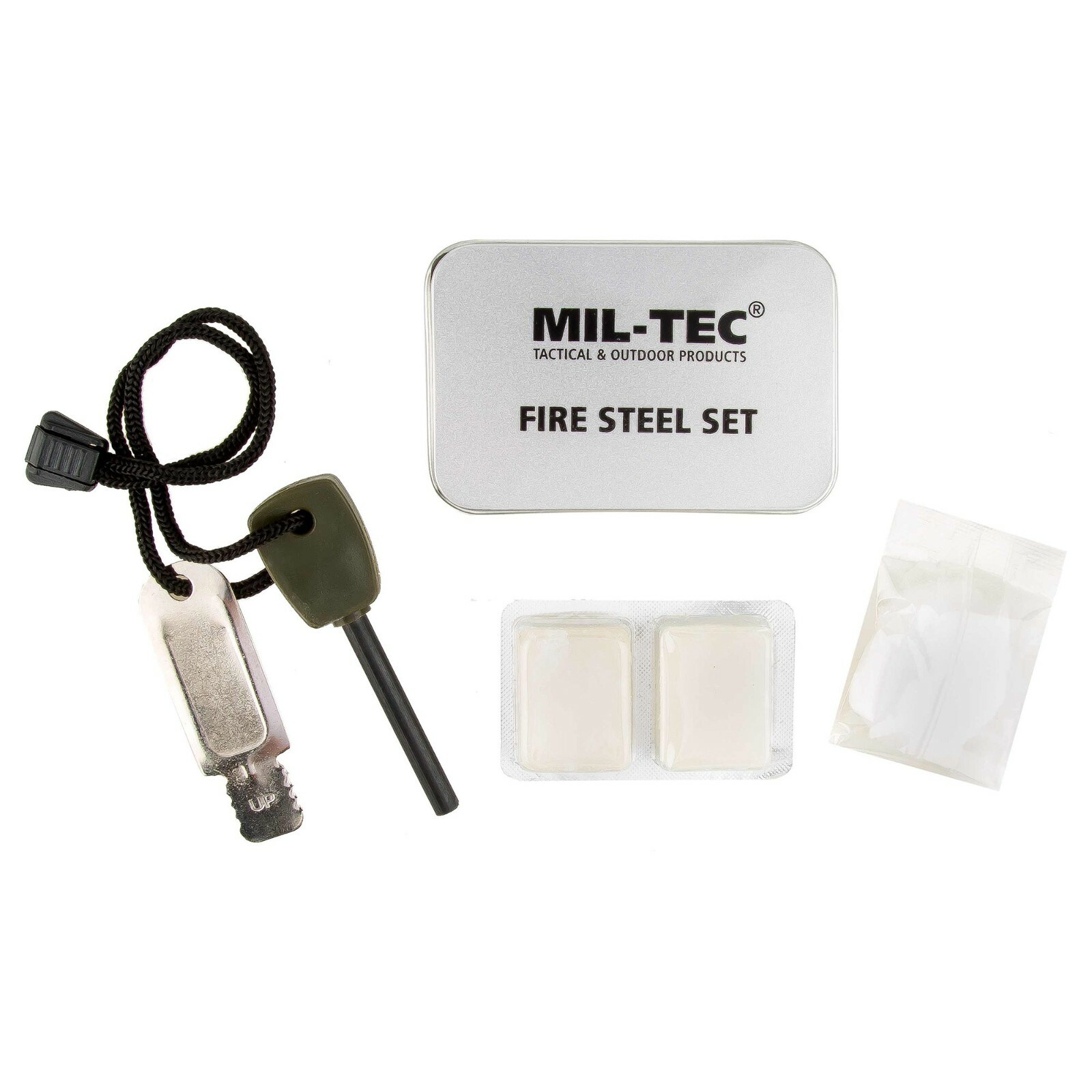 Original MilTec fire starter kit survival High quality fire steel set
