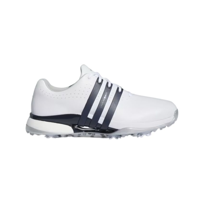 Adidas Mens Tour360 24 Boost Golf Shoes - IF0245 - White/Navy/Silver - 10.5