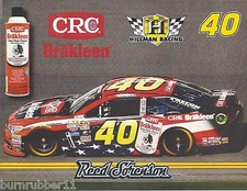 2016 REED SORENSON "CRC BRAKLEEN" #40 NASCAR SPRINT CUP POSTCARD 