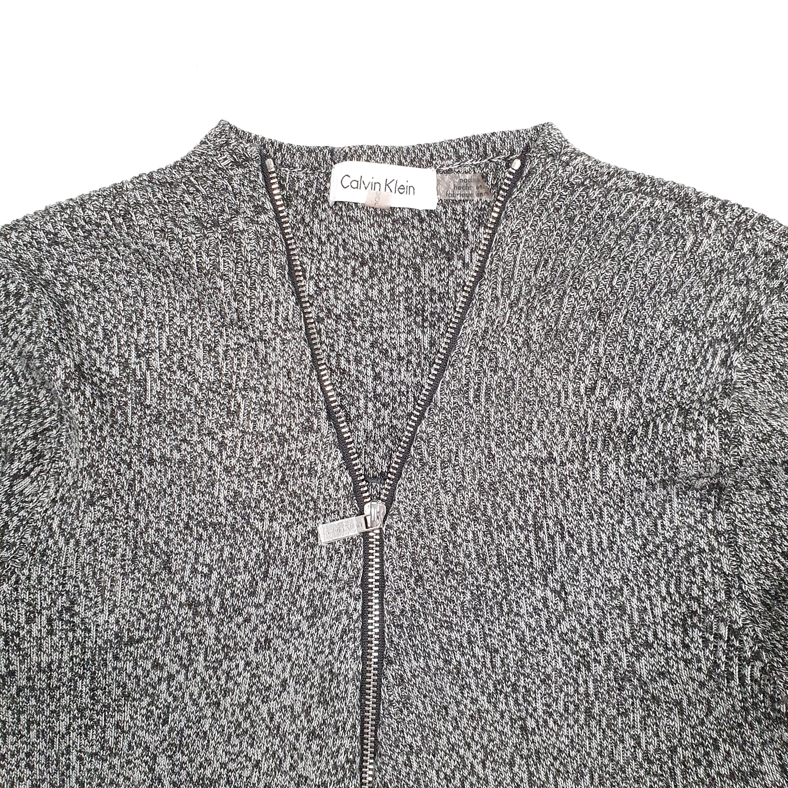 CALVIN KLEIN Full Zip Cardigan Jumper Sweatshirt Womens L image 2